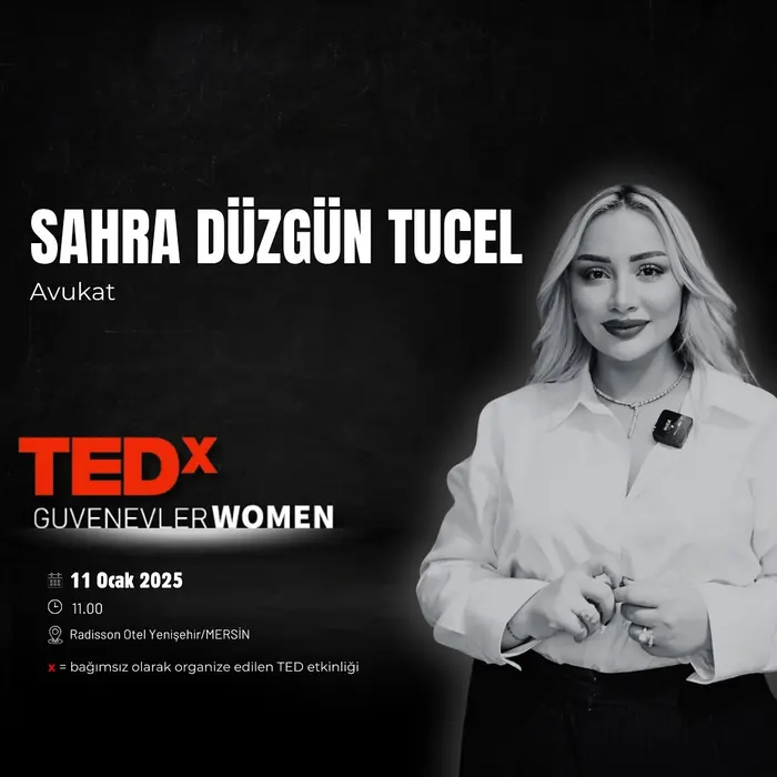 TEDxGüvenevler Women poster — Sahra Düzgün Tucel, 11 January 2025