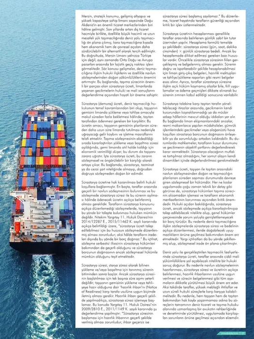 Zirvedekiler Dergisi — Demurrage in Maritime Transport, 1